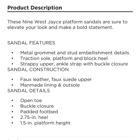 Nine West Womens Jayce 3 Platform Sandals Black Brown 2.75” Block Heel Sz 8.5M - Picture 12 of 12